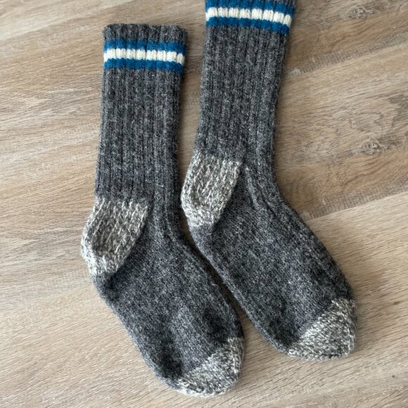 Hand Knit Wool Socks - Picture 2 of 2